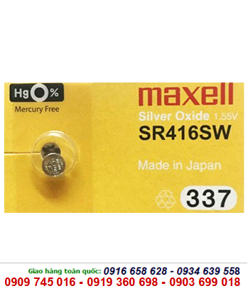 Pin Maxell SR416SW silver oxide 1.55V chính hãng Maxell Nhật